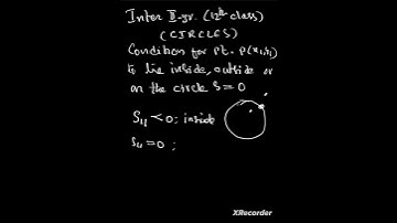 Circles Inter 2nd year 12th class mathematics