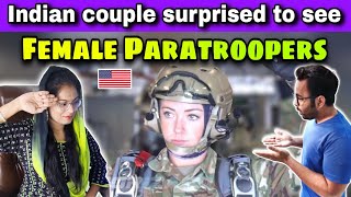 Indians Reacts to Female Airborne Operations: Paratroopers Jump from C-17 Globemaster III Aircraft