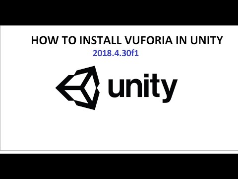 HOW TO INSTALL VUFORIA IN UNITY 2018.4.30f1 - YouTube
