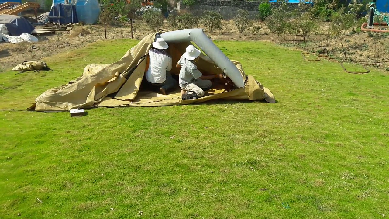 Inflatable Tent Garware - YouTube