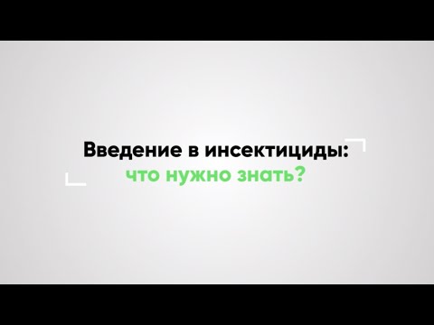 ВВЕДЕНИЕ В ИНСЕКТИЦИДЫ: Что нужно знать?