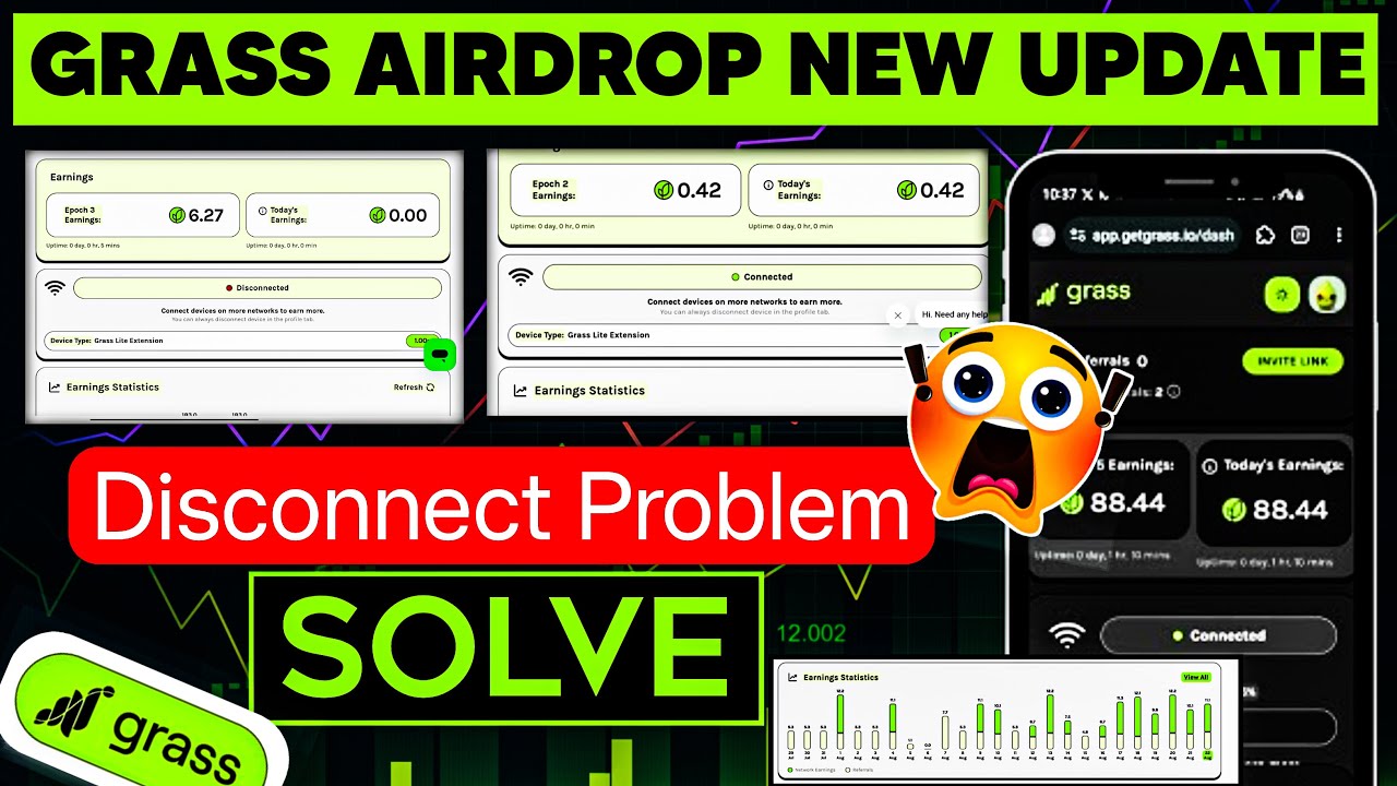 Grass Airdrop Disconnect Problem Solve | Grass Airdrop Epoch 3 Start ...