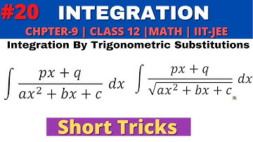 Chapter-9 Integration | Integration By Trigonometric Substitutions | Part-04 | CHSE Class 12 Math