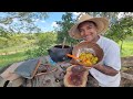 Maxixe com charque e calabresa no leite de coco comida nordestina no stio do zero recanto ebenzer