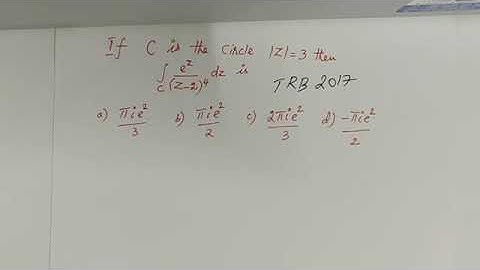 PG TRB MATHS | Complex Analysis | Cauchy integral formula