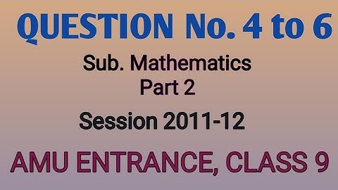 AMU|BHU|JMI|amu admission 2020|important previous year question paper class 9|mathematics part 2