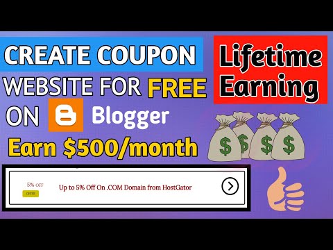 Create a Coupon Website for free on Blogger |Earn $500/month|how to make coupon website in blogger