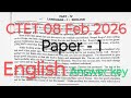 CTET 08 Feb 2026 Paper 1 English Language-1 Answer key @The_Exam_Guider