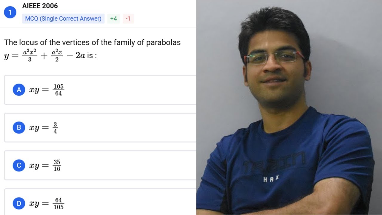 AIEEE 2006 Parabola Question based on Locus of Vertex