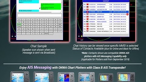 AIS massaging function ONWA KP 708A class B transponder