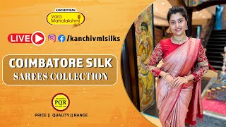 Coimbatore Silk Sarees Collection | WhatsApp 89 0001 0002 | Kancheepuram Varamahalakshmi Silks LIVE screenshot 5