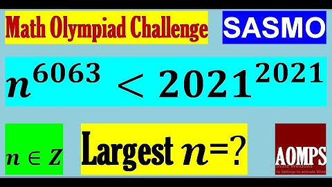 Find largest integer n such that n^6063 is less than 〖2021〗^2021