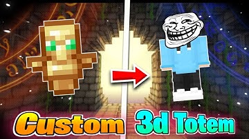How To Make Custom 3D Totem Of Undying In MINECRAFT || 3D Totem Custom Texture Pack Java Edition