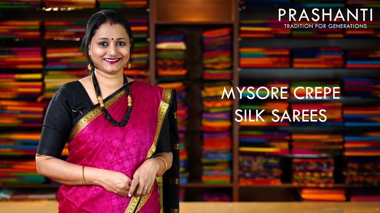 Mysore Crepe Silk Saree | 13 Oct 2020 | Prashanti - YouTube