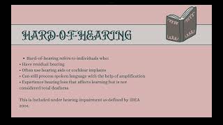 Module 5: Deaf and Hard of Hearing
