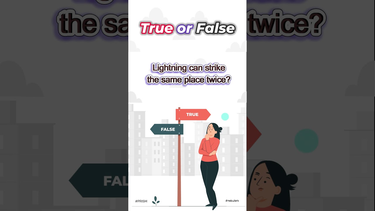 Lightning at the same place 🌩️ | True or False! | 