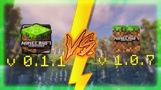 Minecraft PE 0.1.1 vs Minecraft PE 1.0.7