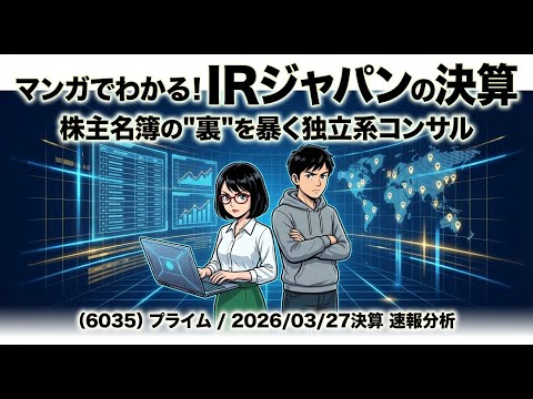 【マンガで決算分析】営業利益率49%→17%に急落した"企業の番人"が初の業績予想開示で信頼回復を宣言｜IRジャパンHD(6035) 2026年3月期