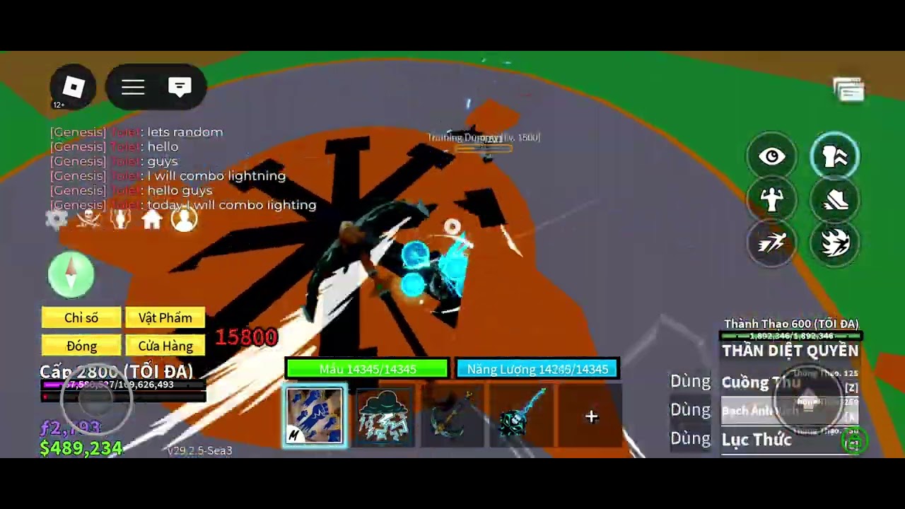 Combo lightning( without lightning) with shark anchor and godhuman for mobile