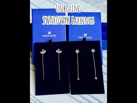 UNBOXING SWAROVSKI EARRINGS #swarovski #unboxing #asmr