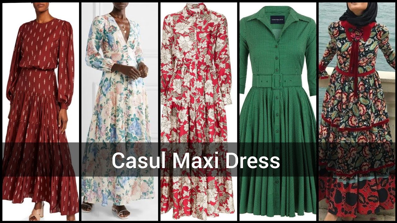 Top 44 Comfortable & Stylish Trendy Linen Maxi Dress/Casual Long Frocks Designs