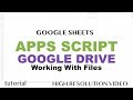 Google Apps Script - Google Drive Tutorial, Files, Folders, Copy Files, DriveApp, Iterator - Part 15