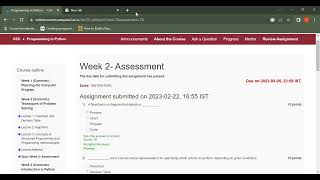 Programming in Python | Week-2 Assignment Answers | NPTEL | SWAYAM ONLINE COURSE 2023 | MOOC COURSE