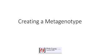 PHI-Canto: Creating a metagenotype