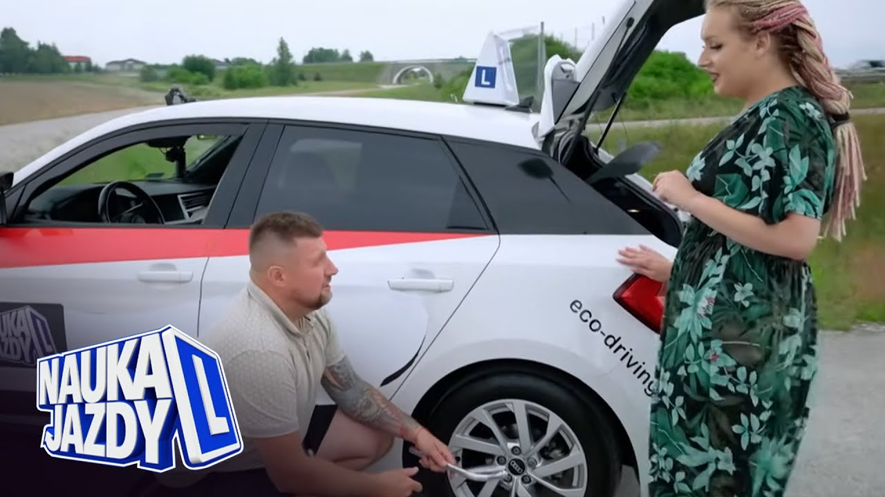 KAZAŁ JEJ WYMIENIAĆ KOŁO!😂 | NAUKA JAZDY 🚗