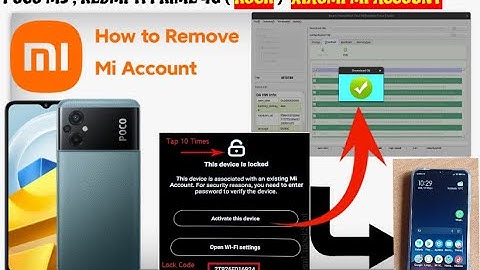 POCO M5 , REDMI 11 PRIME 4G ( ROCK ) XIAOMI MI ACCOUNT & FRP REMOVE ( ONE CLICK )
