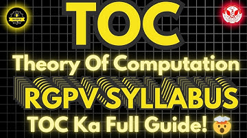Theory of Computation (TOC) Full Syllabus breakdown |B.Tech students of RGPV 🔥
