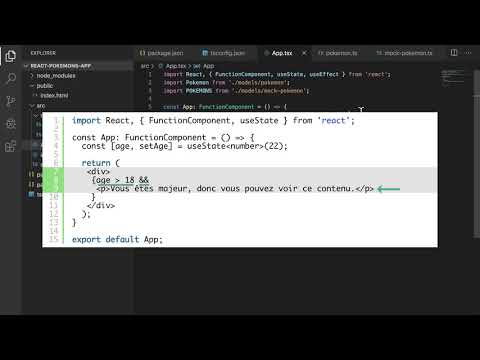React JS Tutoriel français : Conditionner un affichage