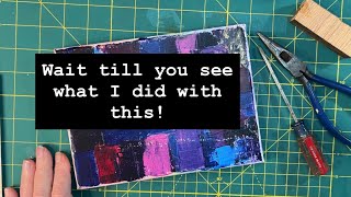 Transform a THRIFT STORE PAINTING into chic notebook cover ~ #junkjournalideas