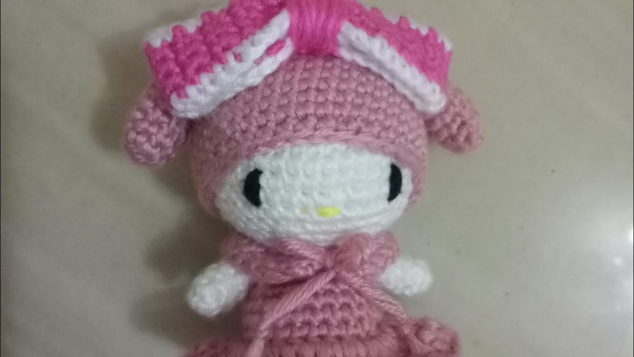 How to crochet My Melody doll ถักตุ๊กตามายเมโลดี้ - YouTube