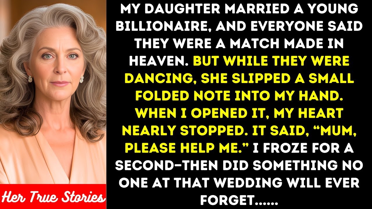 My Daughter Married a Billionaire, But What She Slipped Into My Hand Mid-Dance Shattered Me