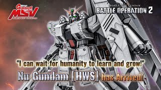 Mobile Suit Gundam Battle Operation 2  Nu Gundam Hws Introduction Trailer