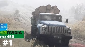 MudRunner Gameplay part 1 (tutorial) | mx450 & i5 11th gen