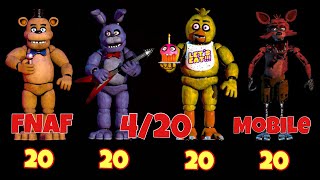 FNaF 1 4/20 Mode Beaten! | All Nights and Bonus Nights Completed (Mobile)