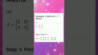 MA25C02 UNIT 4 Singular value decomposition, least squares solution, simple problems( 3*3 matrices)