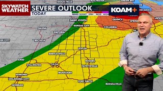 Severe weather possible tonight; main threats are hail and wind. Tap for Doug's forecast! screenshot 1