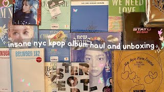 crazy nyc album haul ✰ unbox 13+ albums with me! newjeans, itzy, stayc, ive, twice & more!