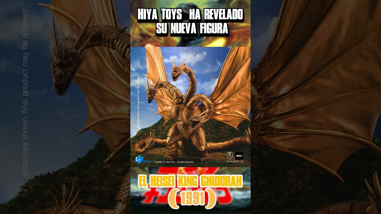 ⁣Nueva Figura Hiya Toys King Ghidorah (1991) #godzilla  #hiyatoys