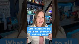 what happens to the liquor that I pour when I do my skits? #contentcreator #behindthescenes