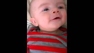 Cute baby video: 4 1/2 month old says I Love You