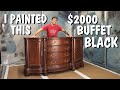 Expensive bernhardt buffet makeover with paint