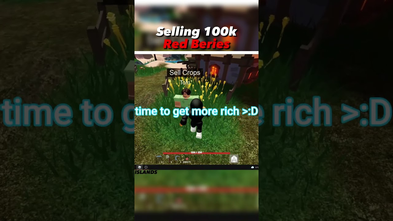Selling 100 000 Red Berries in Island 