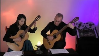 J.S. Bach  AIR  BWV1068  classical guitar version   www.luteduo.com