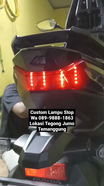 Custom Lampu Stop Running Vario 160