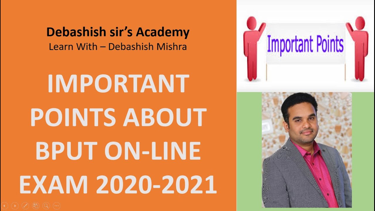Important points of BPUT online exam 2020-2021