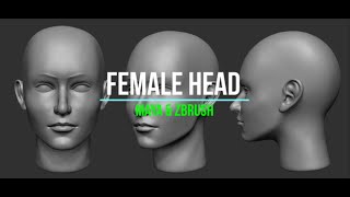 3D Head Modeling Tutorial in Maya & Zbrush 02 #3d  #maya  #tutorial #trending #training